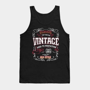 70th Birthday Gift for Men Vintage 1954 Aged to Perfection Sturgis 70th Birthday Tank Top